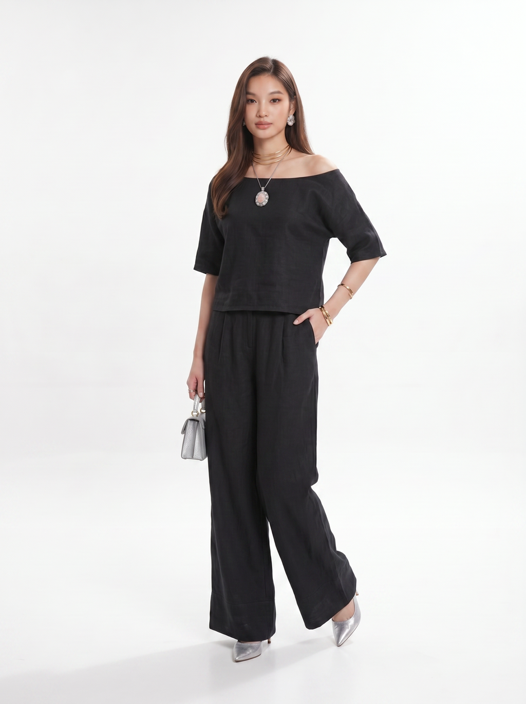 Completo Chic Pantaloni a Tasche