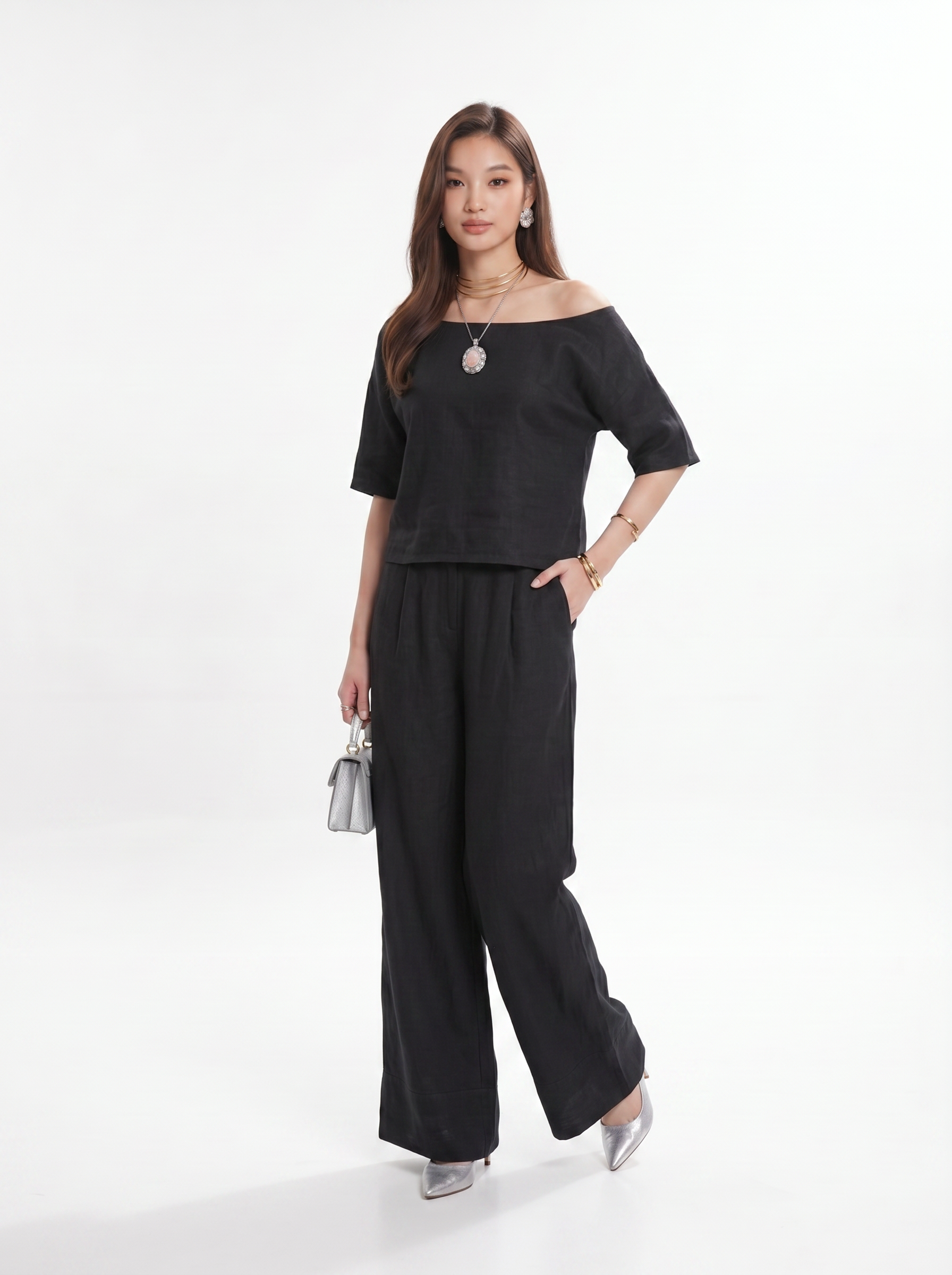 Completo Chic Pantaloni a Tasche