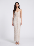 Abito Guaina in Mesh a Righe