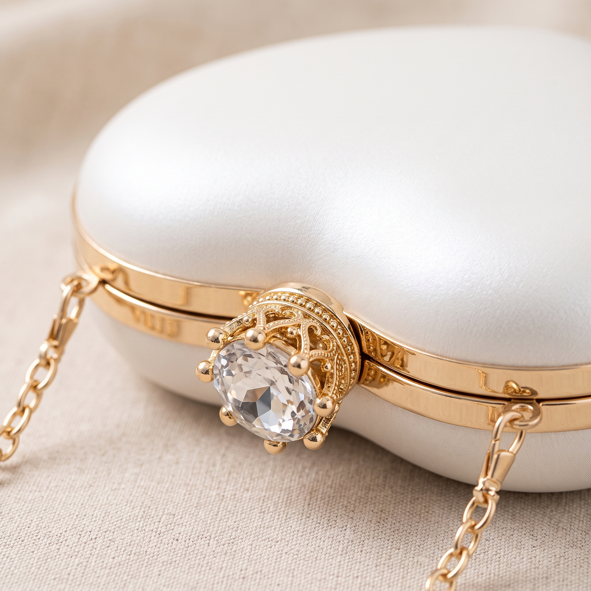 Clutch a Cuore - dettaglio tessuto