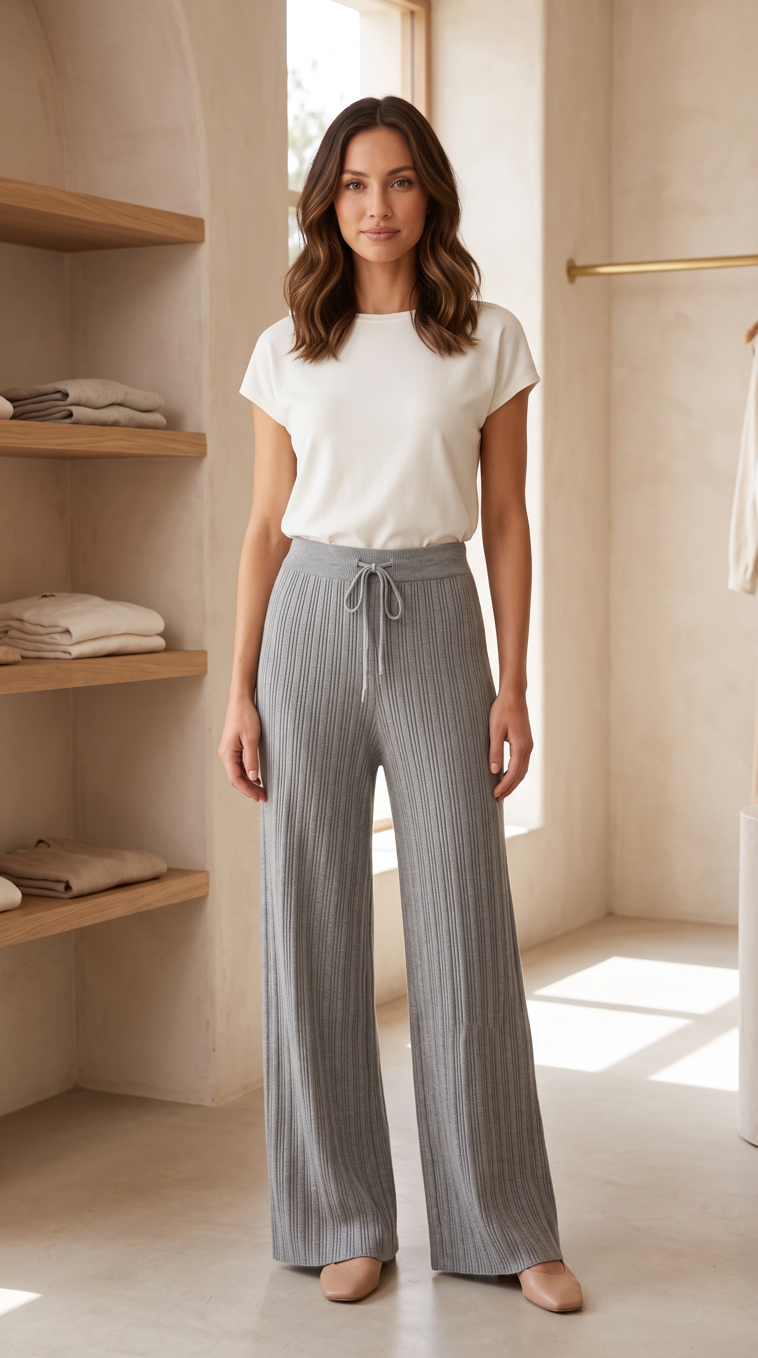 Pantaloni Palazzo a Coste