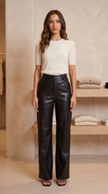 Pantaloni in Similpelle - Black